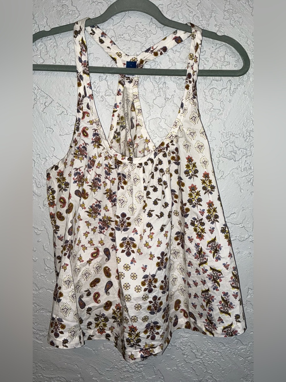 Old Navy Trapeze Boho Floral Paisley Tank Top